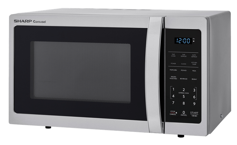 Sharp Electric Compact Countertop Microwave Stainless Steel 0.9-cu ft 900-Watt 