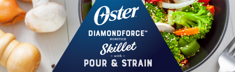 Oster DiamondForce 12 x 12 Strain & Pour Electric Skillet