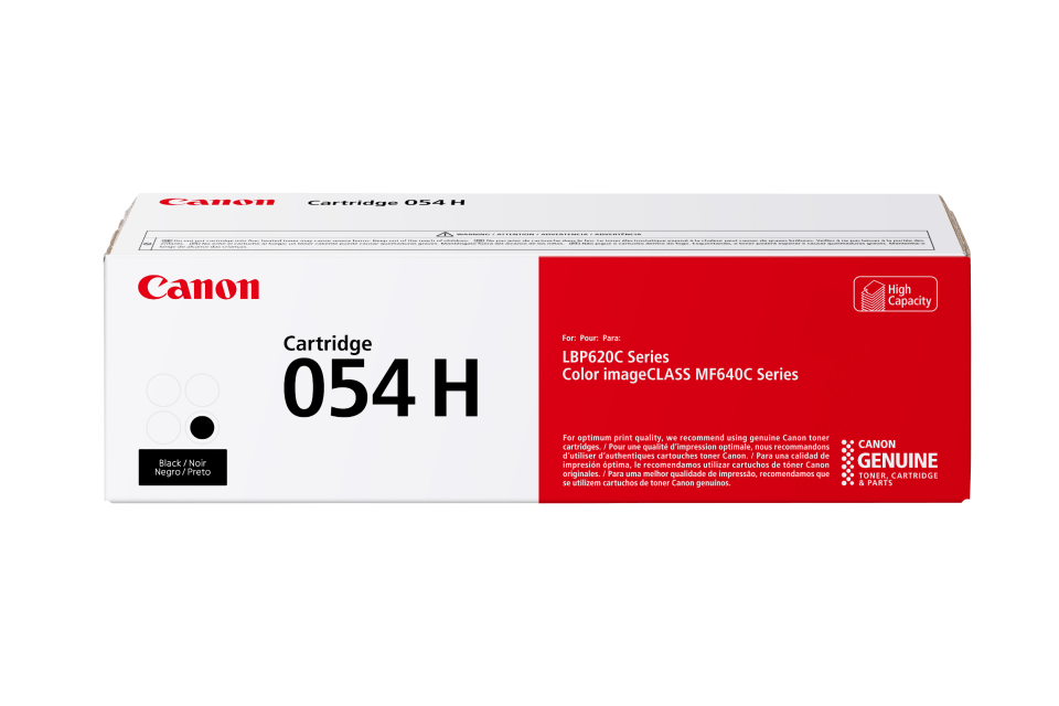 Canon 054H Original High Yield Laser Toner Cartridge - Black - 1