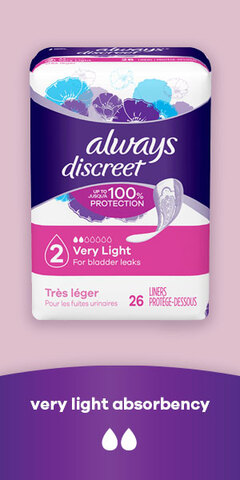 Always Discreet Adult Incontinence Pads for Women, Heavy Absorbency,  Regular Length, Postpartum Pads, 48 CT