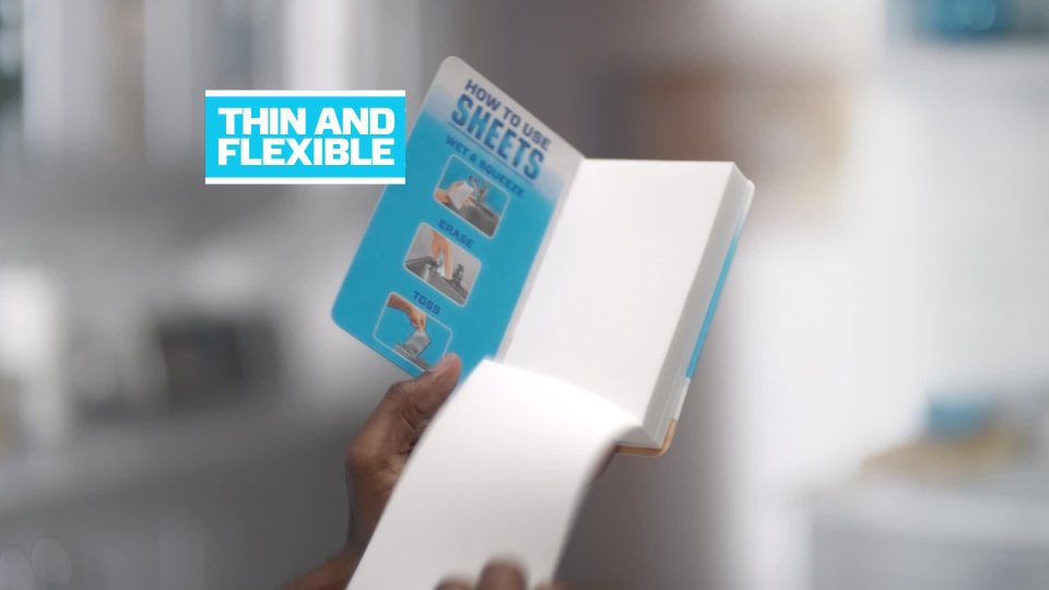 Mr. Magic Eraser Sheets, 8 Count, Thin, Flexible, Disposable, Heavy