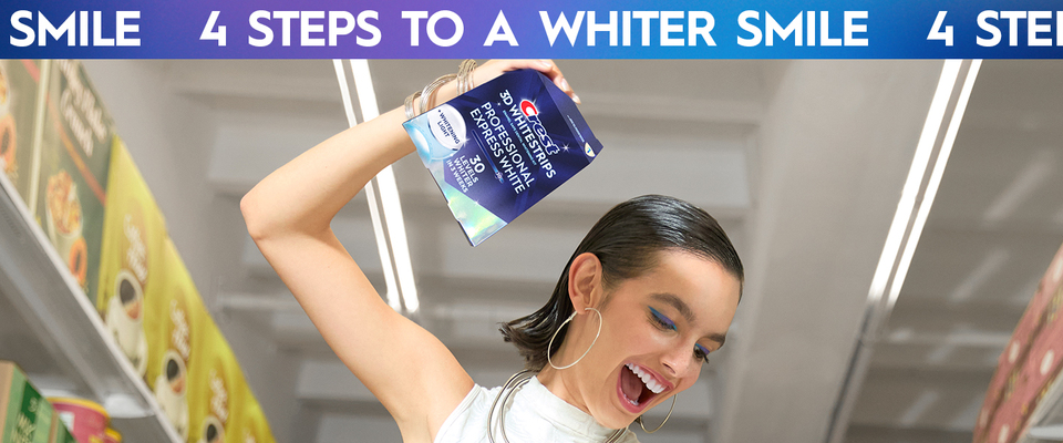 thumbnail video image 2 of Crest 3DWhitestrips Professional Express Teeth Whitening Kit with Light, 19 Count, 2 of 12