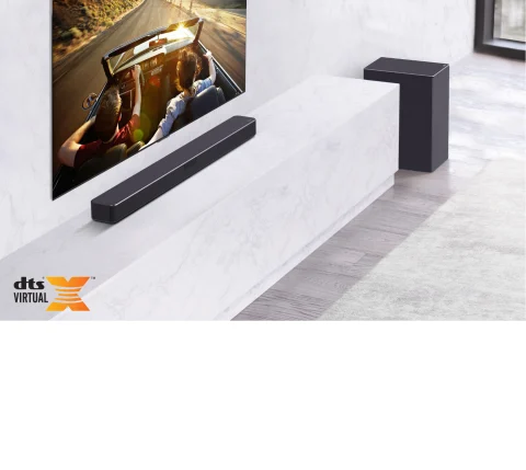 LG SN5Y 2024 Sound Bar w/Subwoofer, 2.1 ch, 400W, Power