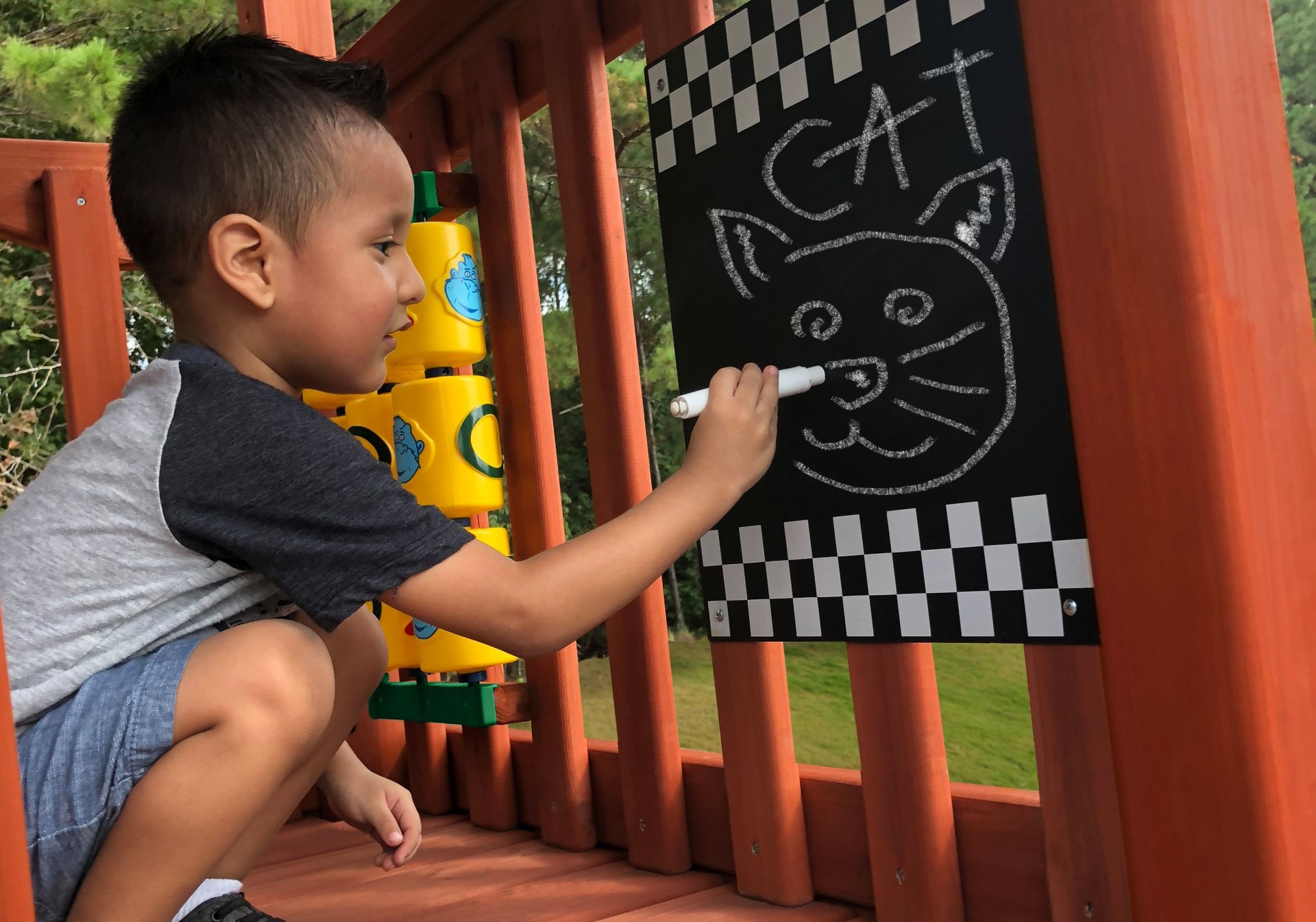 Gorilla Playsets 011057 Playmaker Deluxe Wooden Swing Set with Vinyl