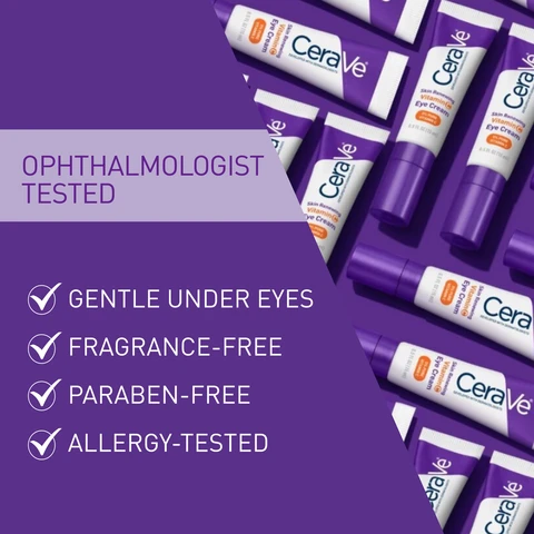 CRV Vit C Eye Cream Free from and Tested under dermatological and ophthalmological control for safety.