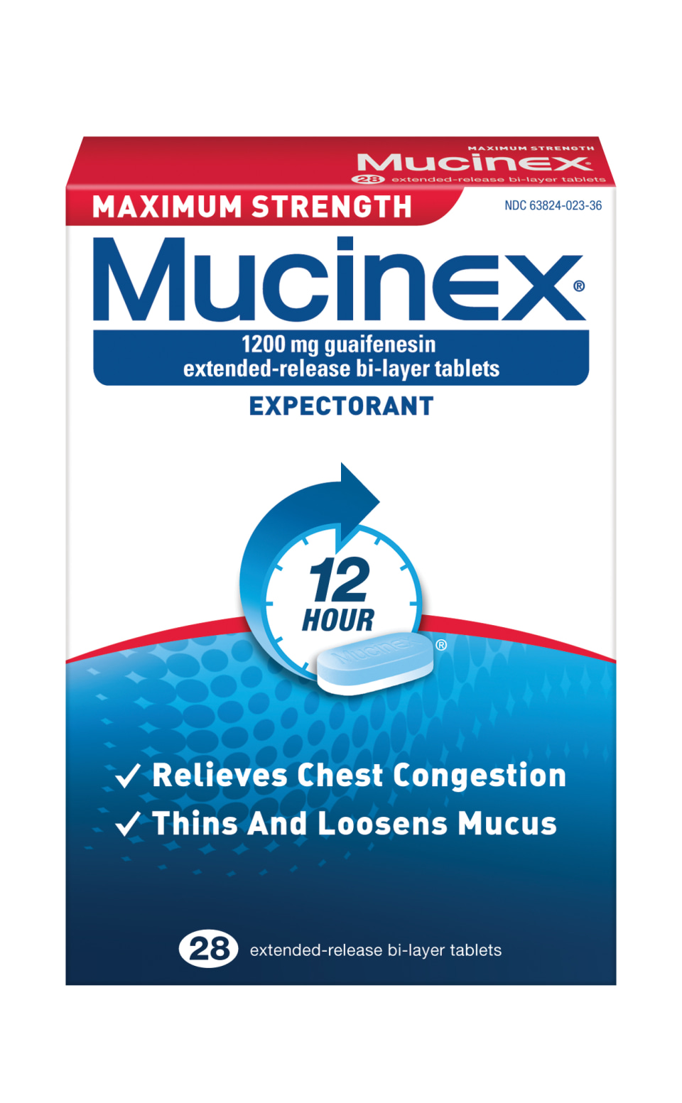 Mucinex Maximum Strength 12 hour Chest Congestion Medicine, Chest Congestion Relief, Expectorant