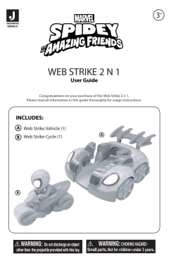 JAZWARES Spidey et ses incroyables amis Web Strike 2 en 1 véhicule pas