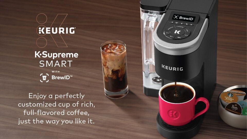  Keurig K-Supreme Single Serve K-Cup Pod Coffee Maker (Black)  Bundle with 12-Ounce Double Wall Stainless Steel Tumbler and Handheld Milk  Frother (3 Items): Home & Kitchen