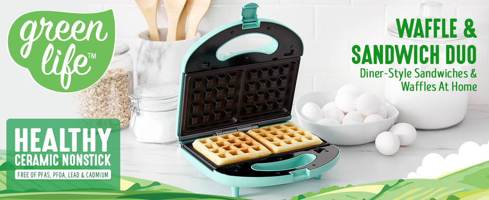 GreenLife  Waffle and Sandwich Duo