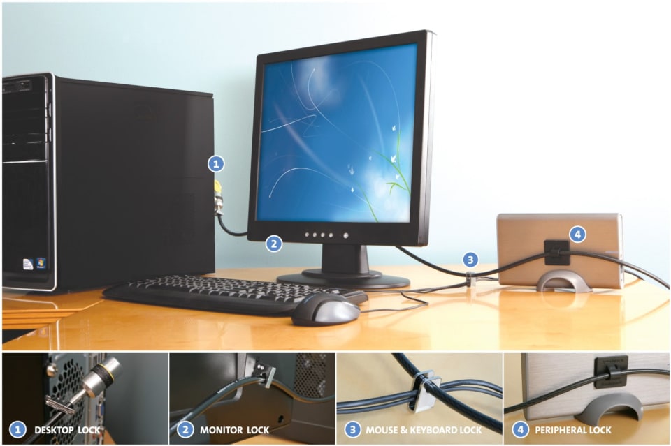 Kensington Desktop and Periph Locking Kit - K64615US
