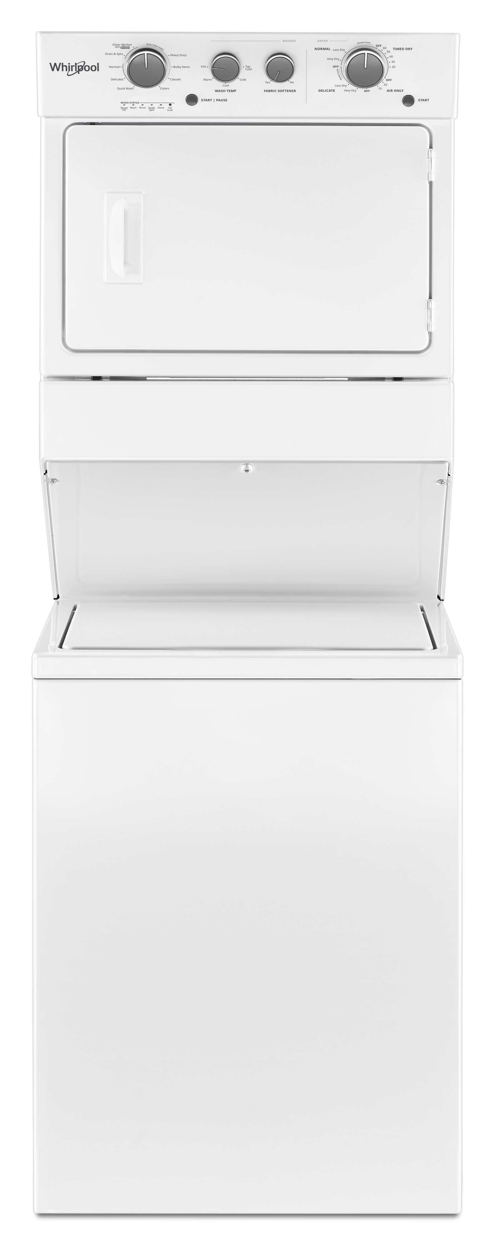 whirlpool stackable washer and dryer cleaning