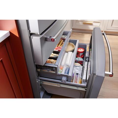 Three-Tier Freezer Drawer with Pizza Pocket