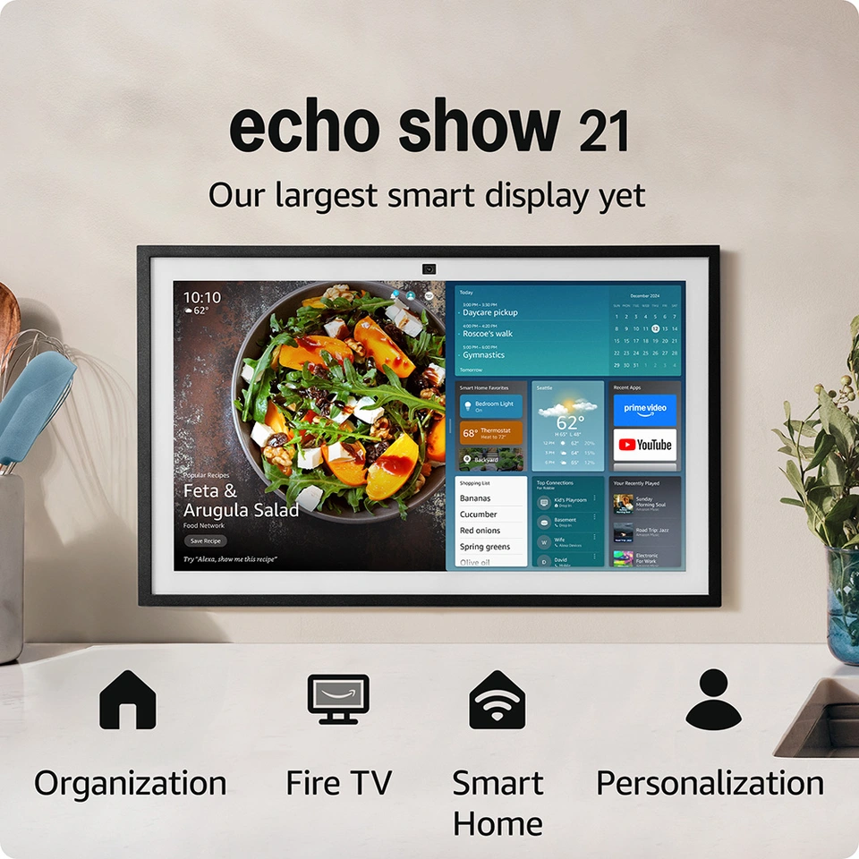 Amazon Echo Show 21 Smart Kitchen Tv With Alexa | Smart Speakers