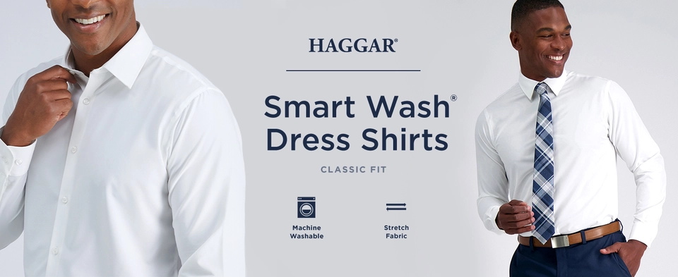 Haggar Smart Wash Big and Tall Mens Classic Fit Easy Care Long Sleeve Dress Shirt - JCPenney Haggar Smart Wash Big and Tall Mens Classic Fit Easy Care Long Sleeve Dress Shirt - JCPenney