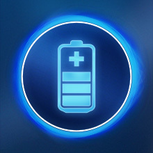 Illustration montrant la batterie rechargeable et la brosse, livr&#233;e avec la base de chargement.