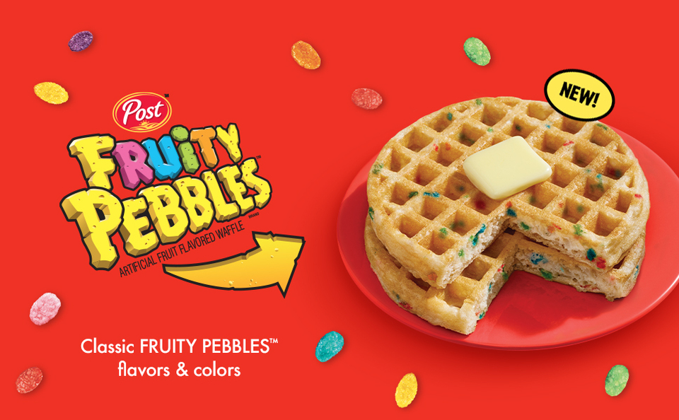 Fruity Pebble Waffles