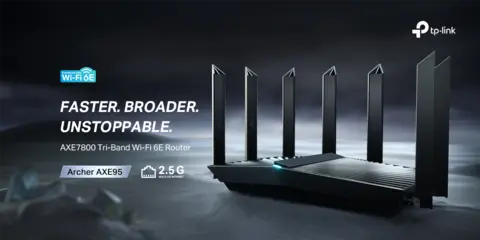 TP-Link Archer AXE95 AXE7800 Tri-Band Wi-Fi 6E Router - Thumbnail 4