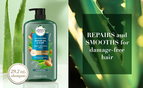 Herbal Essences Argan Oil Paraben Free Shampoo, Hair Repair, 13.5 fl oz,  with Certified Camellia Oil and Aloe Vera, For All Hair Types, Especially