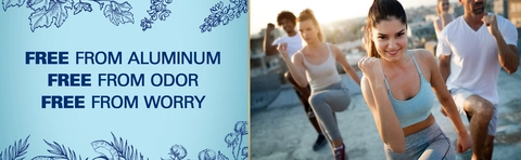 free from aluminum, odor and worry