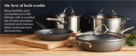 Bon-Ton: Rachel Ray® 11-pc. Stainless Steel Nonstick Cookware Set just  $99.97 – The CentsAble Shoppin