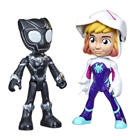 Marvel Spidey & His Amazing Friends Hero Reveal Black Panther & Ghost-Spider Figure 2-Pack