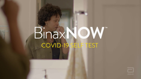 Abbott BinaxNOW™ COVID-19 Ag Card Home Test with eMed Telehealth Services -  1 Pack