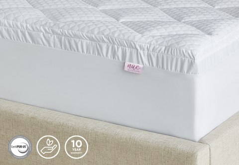 plush mattress topper 3-inch pillowtop & gel memory foam & cool cover – nue  by novaform