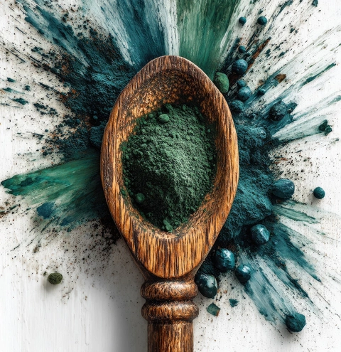 Blue Green Algae strengthens hair, preventing thinning and breakage.