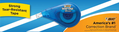 BIC Wite-Out Brand EZ Correct Correction Tape, 39.3 Feet, 2-Count