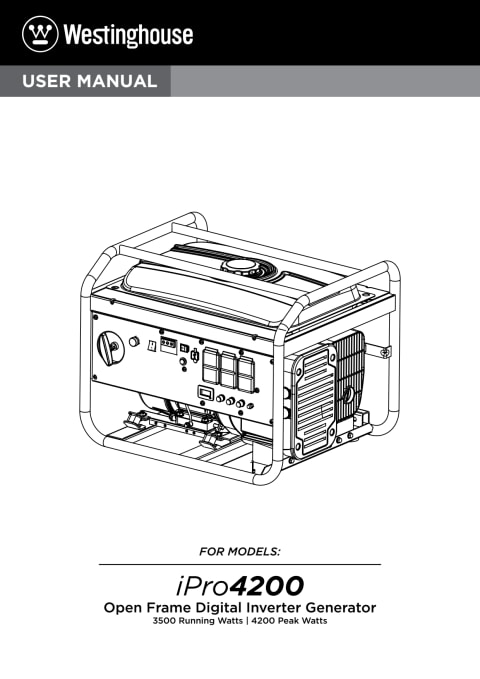 Westinghouse iPro4200 Portable Industrial Inverter Generator - 3500