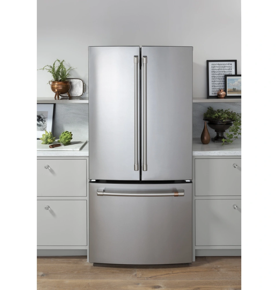 Café - 32.75 Inch 18.6 cu. ft French Door Refrigerator in Stainless -