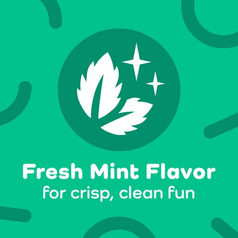 Fresh Mint Flavor for crisp, clean fun