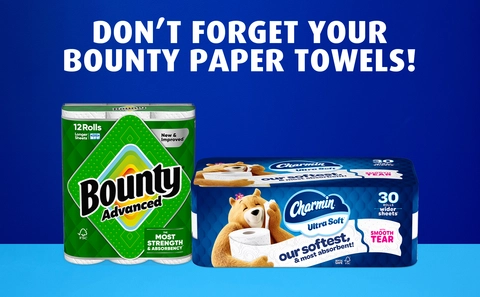 Don't forget your Bounty Paper Towels!