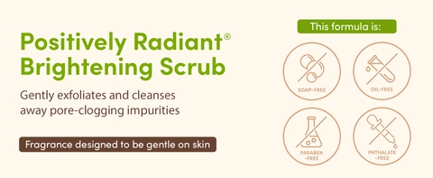 Aveeno face scrub gently exfoliates and cleanses away pore clogging impurities
