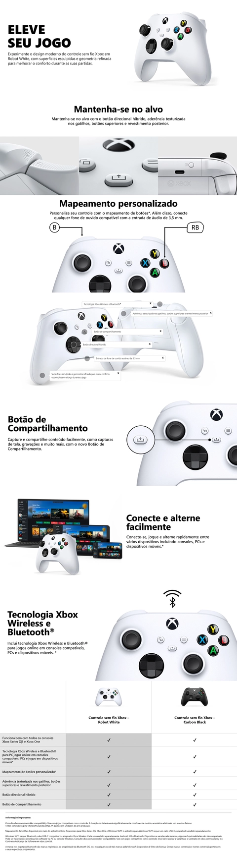 Controle sem fio Xbox Robot White, QAS-00007, MICROSOFT