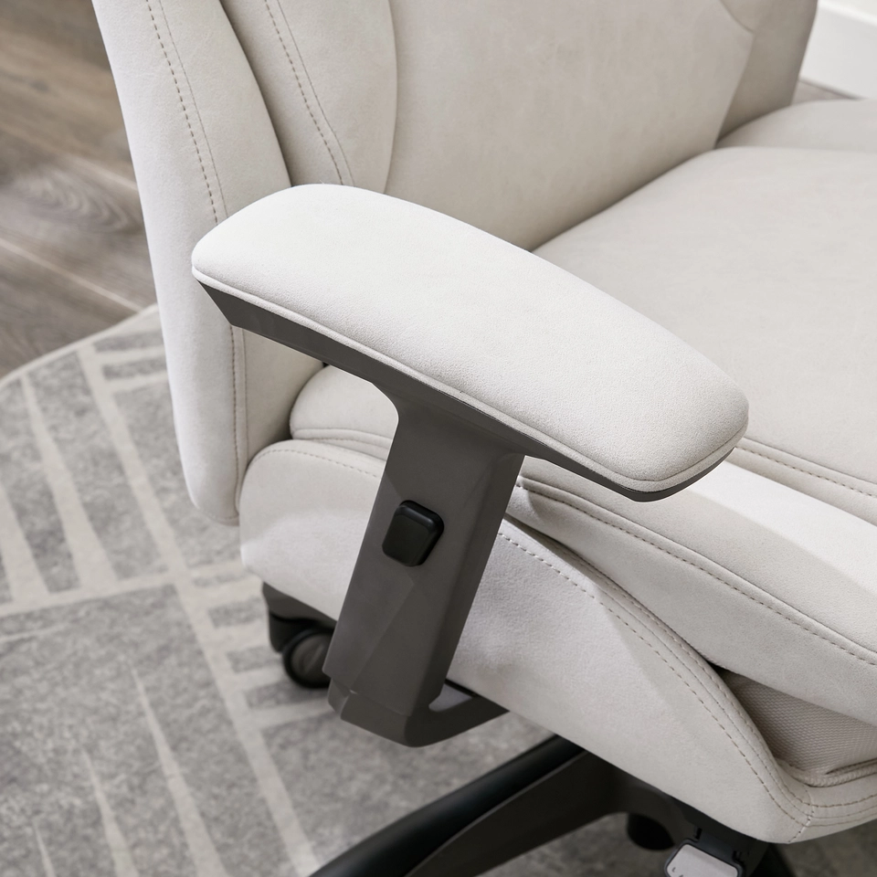 La-Z-Boy Noelin Ergonomic Fabric Swivel Task Chair, Cream (52703