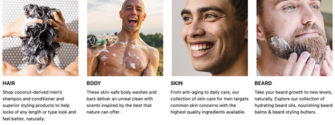 Every Man Jack sells naturally derived Hair, Body, Skin and Beard products