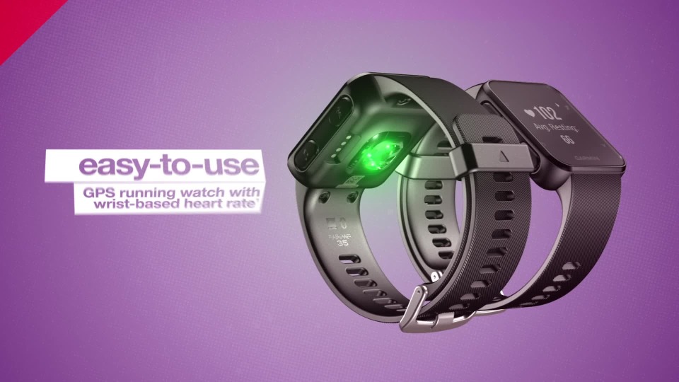 thumbnail video image 2 of Garmin Forerunner 35 GPS Running Watch, 2 of 6