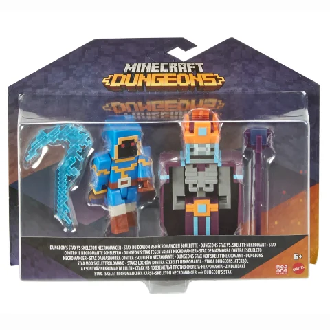 Minecraft Dungeons Stax Vs Skeleton Necromancer Figures