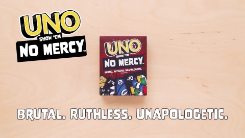 UNO Show 'em No Mercy Card Game for Kids, Adults & Family Parties and  Travel With Extra Cards, Special Rules and Tougher Penalties., HWV18 :  : Toys & Games