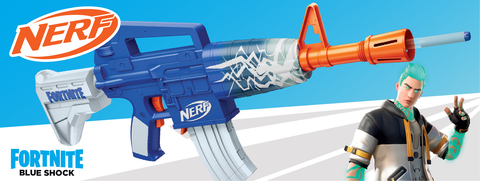 Nerf - Time to electrify your game. Fortnite Blue Shock