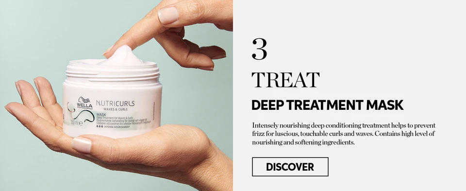 Deep treat mask to prevent frizz with a high level of nourishing and softening ingredients