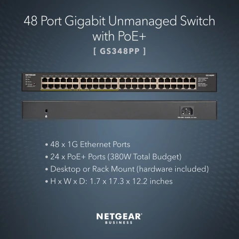 NETGEAR GS348PP 48PT GB UNM POE++