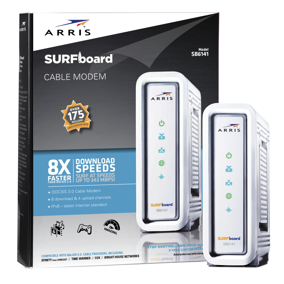 ARRIS SURFboard SB6141 DOCSIS 3.0 Cable Modem - Walmart.com