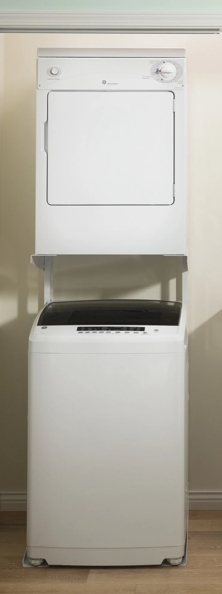 GE Space-Saving Stationary Washer with Stainless Steel Basket - Thumbnail 4