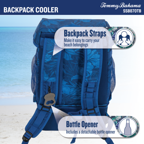 Backpack straps, bottle opener