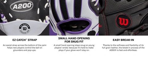 Gant de baseball wilson dual hinge pro pleat 10 3/4 basebal à