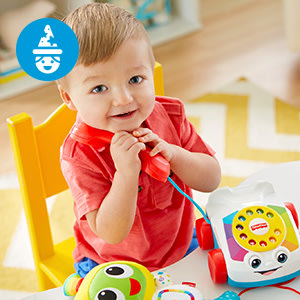 Fisher-Price Teléfono carita divertida, juguete educativo bebé +1