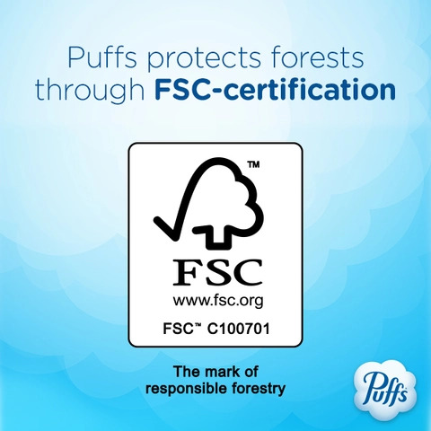 Puffs protects forests through FSC-Certification.