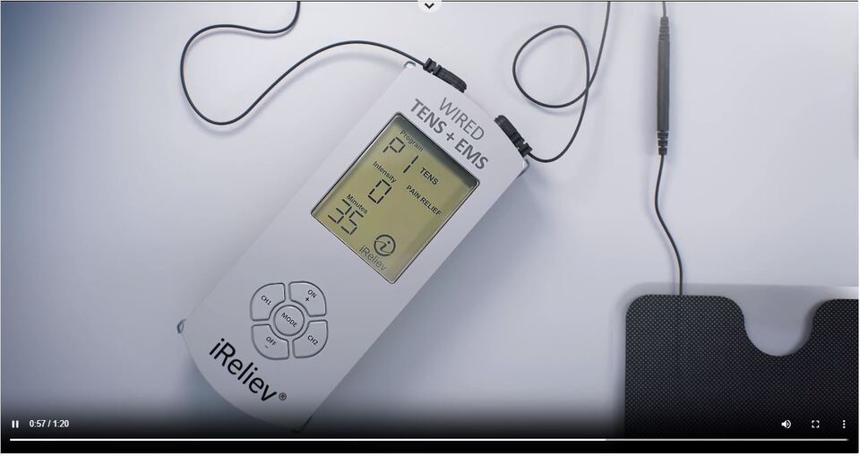 Premium TENS Unit + EMS Muscle Stimulator Pain Relief and Recovery System by iReliev